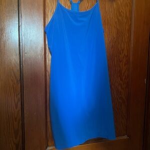 All in Motion Vibrant Blue Strapless Dress Built in Shorts Small